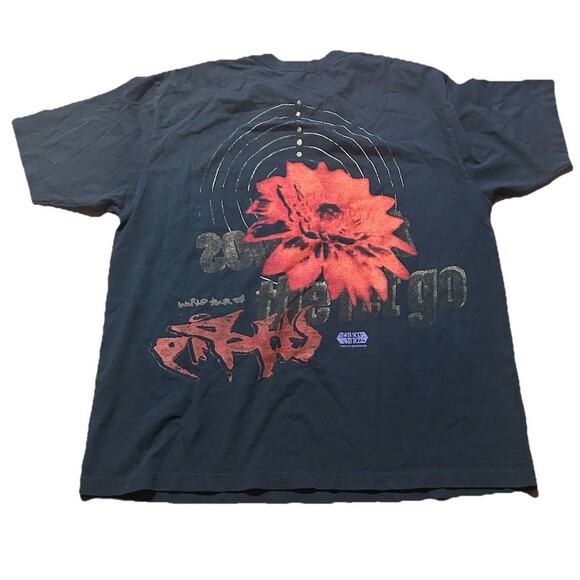 Travis Scott Circus Maximus Tour Tee Black Graphic Lightning Flower Shirt XL - Picture 3 of 5